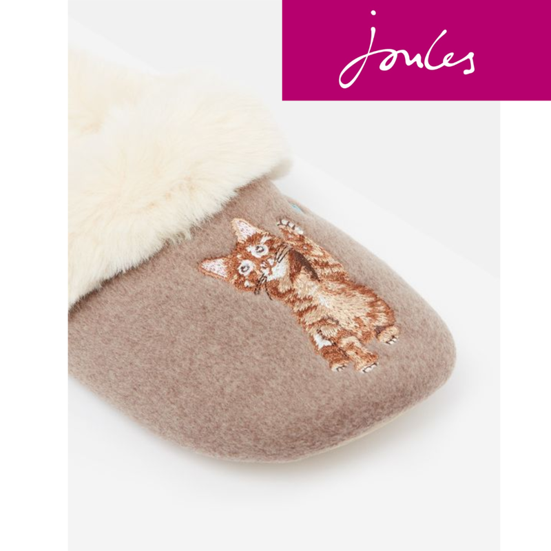 Joules Slippet Luxe Slip On Character Slippers - Cat -4
